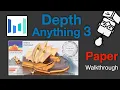 Depth Anything 3 Recovering the Visual Space from Any Views - Paper Walkthrough