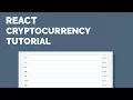React CryptoCurrency Tutorial - Display Exchange Data with an API