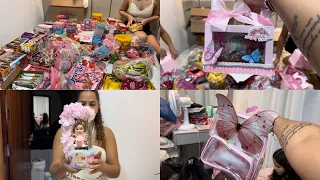 PREPARATIVOS PARA A FESTA DE 1 ANO DA MINHA BEBÊ * RECHEANDO AS LEMBRANCINHAS 💖