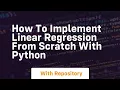 How to implement linear regression from scratch with python