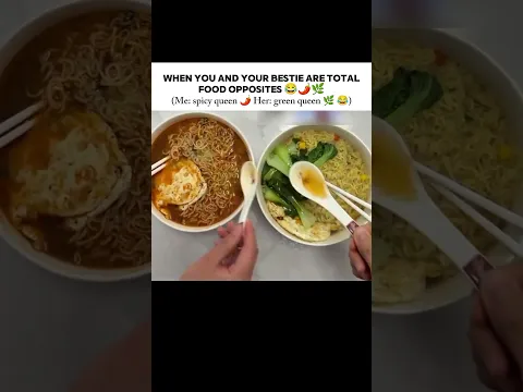 When you and your bestie are total food opposites 😂🌶️🌿