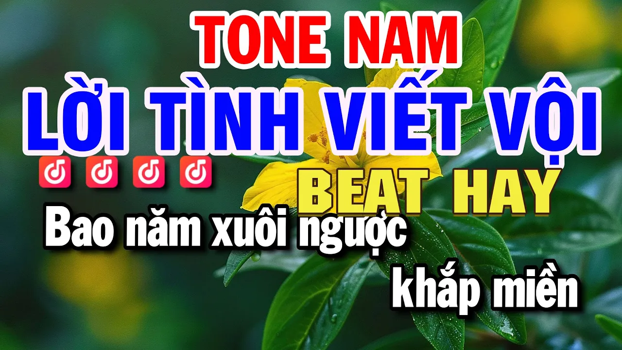 Lời Tình Viết Vội Karaoke Tone Nam (Am) Giao Tiên - Nhạc Sống Beat Hay 2025