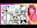 Coloring Hello Kitty Halloween Coloring Pages Vampire Skeleton Witch Monster Coloring s