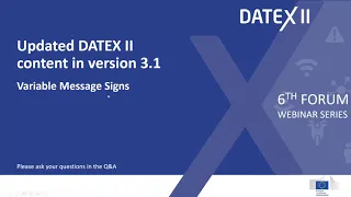 Updated DATEX II Content in Version 3 1