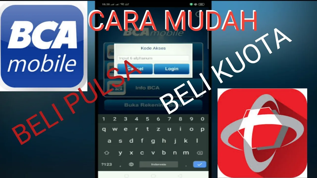 Cara beli pulsa semua operator lewat Mobile banking BCA