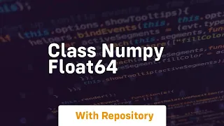 class numpy float64