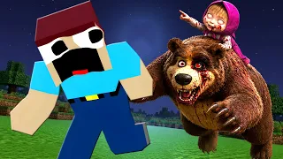 ¡ME ENFRENTE a MASHA y el OSO INFERNAL en MINECRAFT!