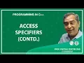 Access Specifiers Contd lecture 22