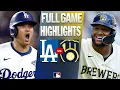 Los Angeles Dodgers Vs Milwaukee Brewers Full Game Highlights August 15 2026 - MLB