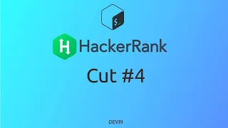 Cut HackerRank Linux Shell