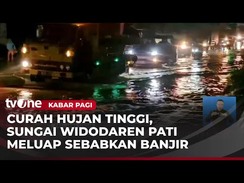 Meluapnya Sungai Widodaren Merendam Jalan Pantura