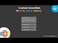 How to Create Custom Accordion using HTML CSS JQuery Geekboots