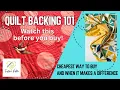 Let s talk backing What s cheaper 108inch wide fabric or 42inch wide