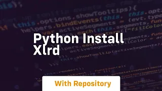 python install xlrd
