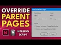 InDesign Script Override Parent Pages