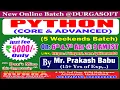 PYTHON 5 Weekends Batch Online Training DURGASOFT