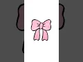 Pink bow Easy drawing for kids