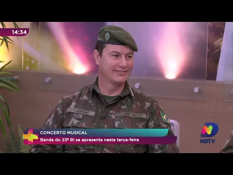 Concerto musical: banda do 23° BI se apresenta nesta terça-feira (23)