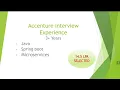 Accenture Interview Experience Java Developer 14 5 lpa offered
