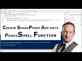 040 Create a SharePoint App with a PowerShell Function - PowerShell with SharePoint from Scratch
