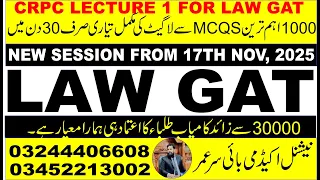 LAW GAT CRPC LECTURE 1 