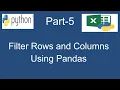 Filter Rows and Columns Using Pandas Python Tutorial Nitya Cloudtech IN PYTHON