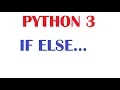 Python Tutorial For Beginners Sessions9 IF Else Statements Condition or Expression