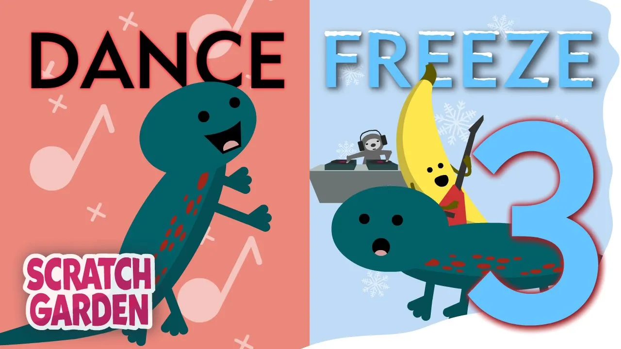 The Dance Freeze Song 3! | Air Guitar Freeze Dance | Scratch Garden The Dance Freeze Song 3! | Air Guitar Freeze Dance | Scratch Garden