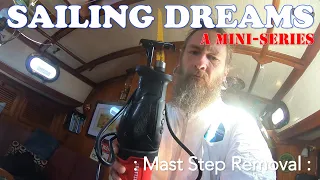 Cutting Out the Failed Mast Step of a Panda 40 in Seattle, Washington