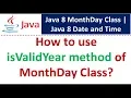 How to use isValidYear method of Mont ay Class Java 8 Date and Time