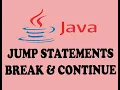 JUMP STATEMENTS BREAK AND CONTINUE IN JAVA URDU HINDI