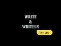WRITE vs WRITELN PJ Pascal