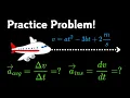 Example Average vs Instantaneous Acceleration 1D Mechanics