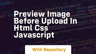 Preview image before upload in html css javascript