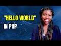 Hello World in PHP