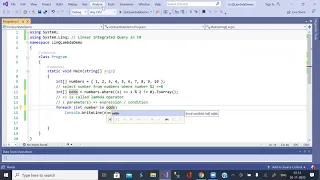 Lambda LinQ in C Net