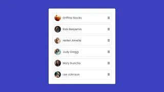Drag and Drop Sortable List in HTML CSs JavaScript Draggable List in JavaScript