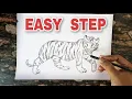 Download Lagu How to draw Tiger Step by step || Tiger Pencil Drawing