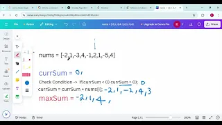 Maximum Subarray Medium LC 53 Amazon Java Time Space Tamil