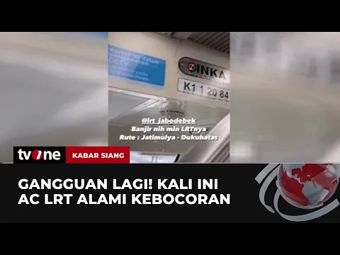 Duh! Lagi-Lagi LRT Alami Gangguan, Kali Ini AC yang Alami Kebocoran