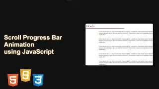 JavaScript Animation Progress Bar Tutorial How to Create Scroll Animations with JavaScript