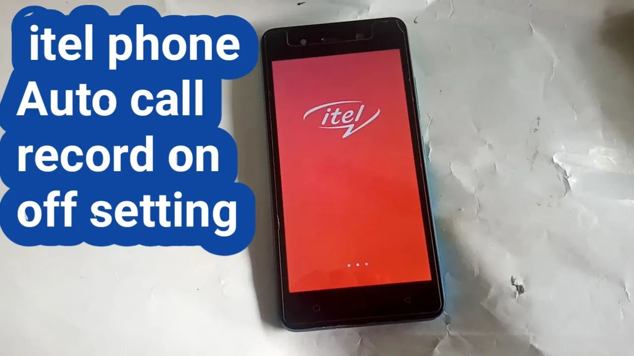 itel android phone auto call record on off settings