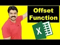 How to use Offset function in Excel