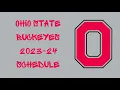 2023-24 Ohio State Buckeyes Football Schedule