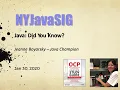 NYJavaSIG 20200130 Jeanne Boyarsky - Java Did You Know