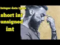 Integer-data-types-short-int-unsigned-short-int