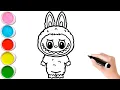 Labubu Çizimi Ve Boyama Videosu, Labubu Nasıl Çizilir, Eğitici Resim Çizim Ve Boyamalar #labubu