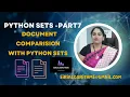 30 How to compare document content with python sets - example