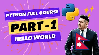 Python Full Course from Beginners to Advanced Part 1 Installation Hello World Comments