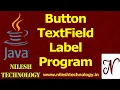 Java Button Textfield Label Program